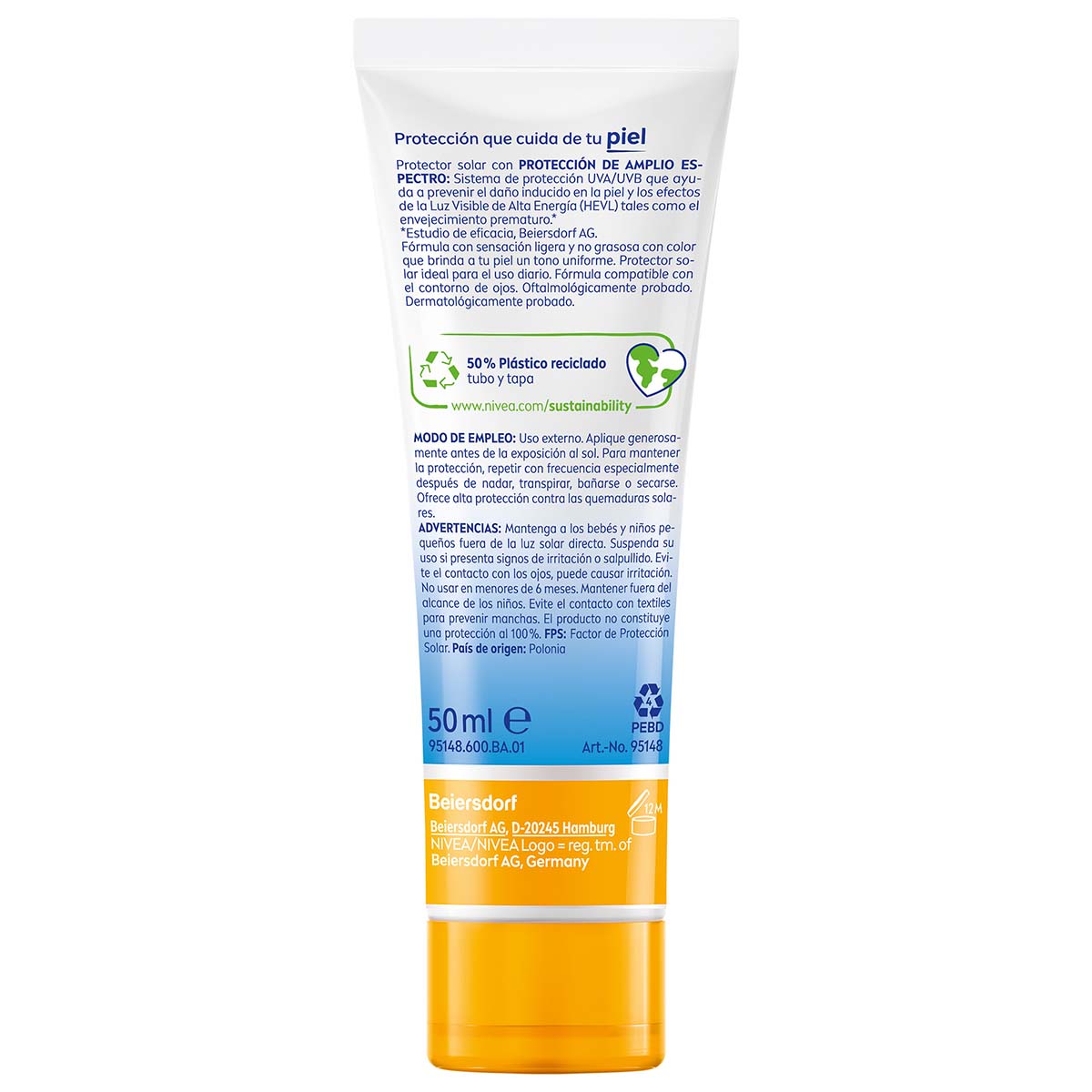 Nivea Protector Solar Facial Control Brillo Tono Claro 50ml image number null