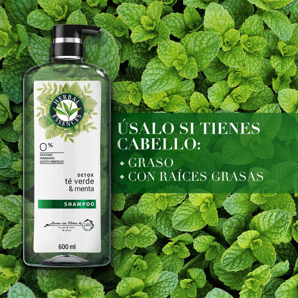 Herbal Essences Shampoo Clarificante Tea Tree 600ml image number null