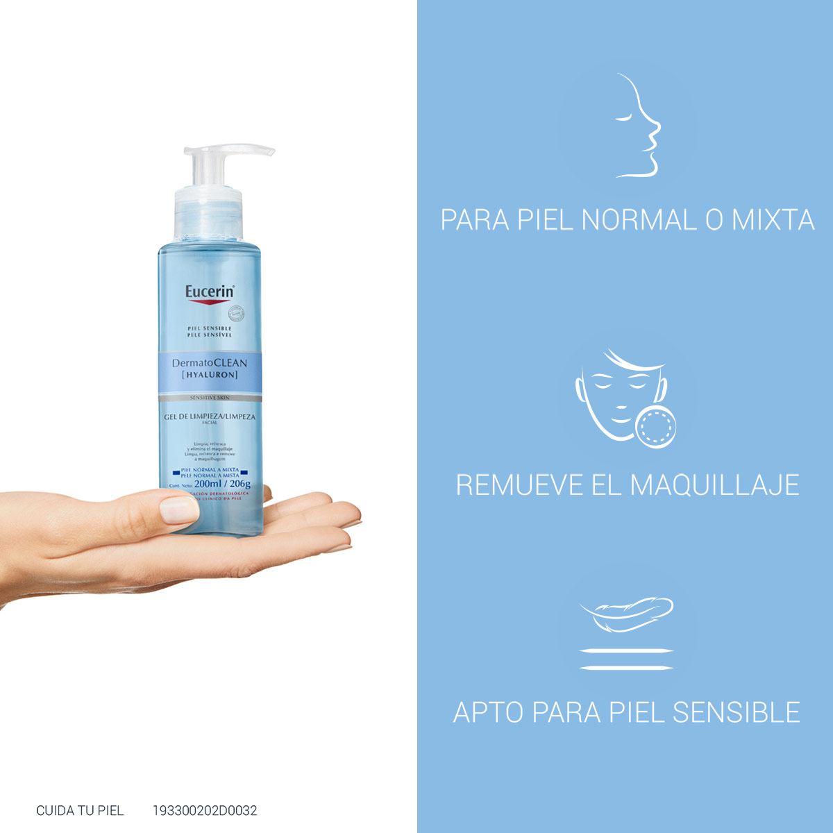 Eucerin Dermatoclean Gel Limpiador Facial  200Ml image number null