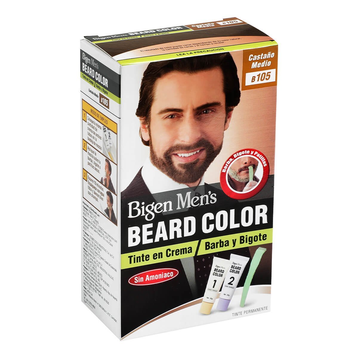 Bigen Coloraci&oacute;n Para Barba Y Bigote Casta&ntilde;o Medio image number null