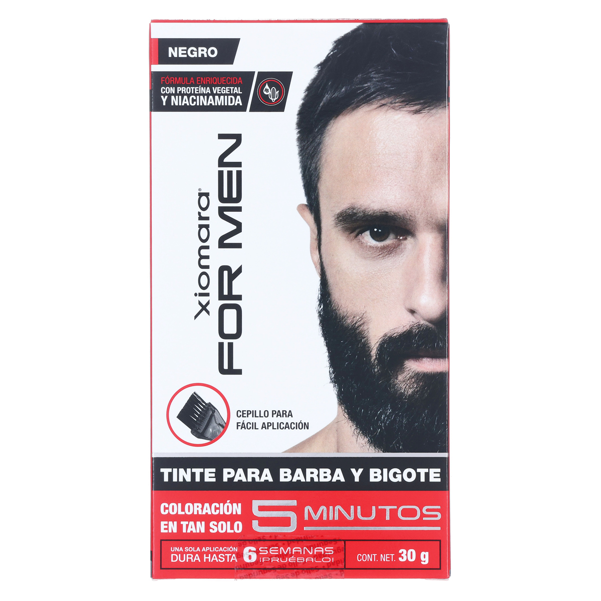 Xiomara For Men Tinte Barba Y Bigote Negro 30g Kit Completo image number null
