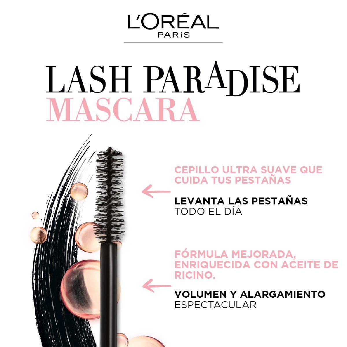 L'or&eacute;al Paris M&aacute;scara De Pesta&ntilde;as Lash Paradise Negro image number null