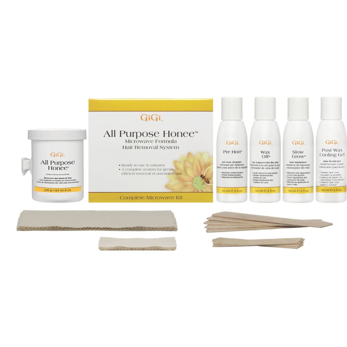 Gigi Kit Depilaci&oacute;n Cera Miel Microondas Completo 8 Oz image number null
