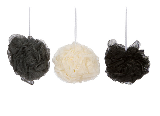 Cala Set De 3 Esponjas De Malla (negro/blanco/gris) image number null