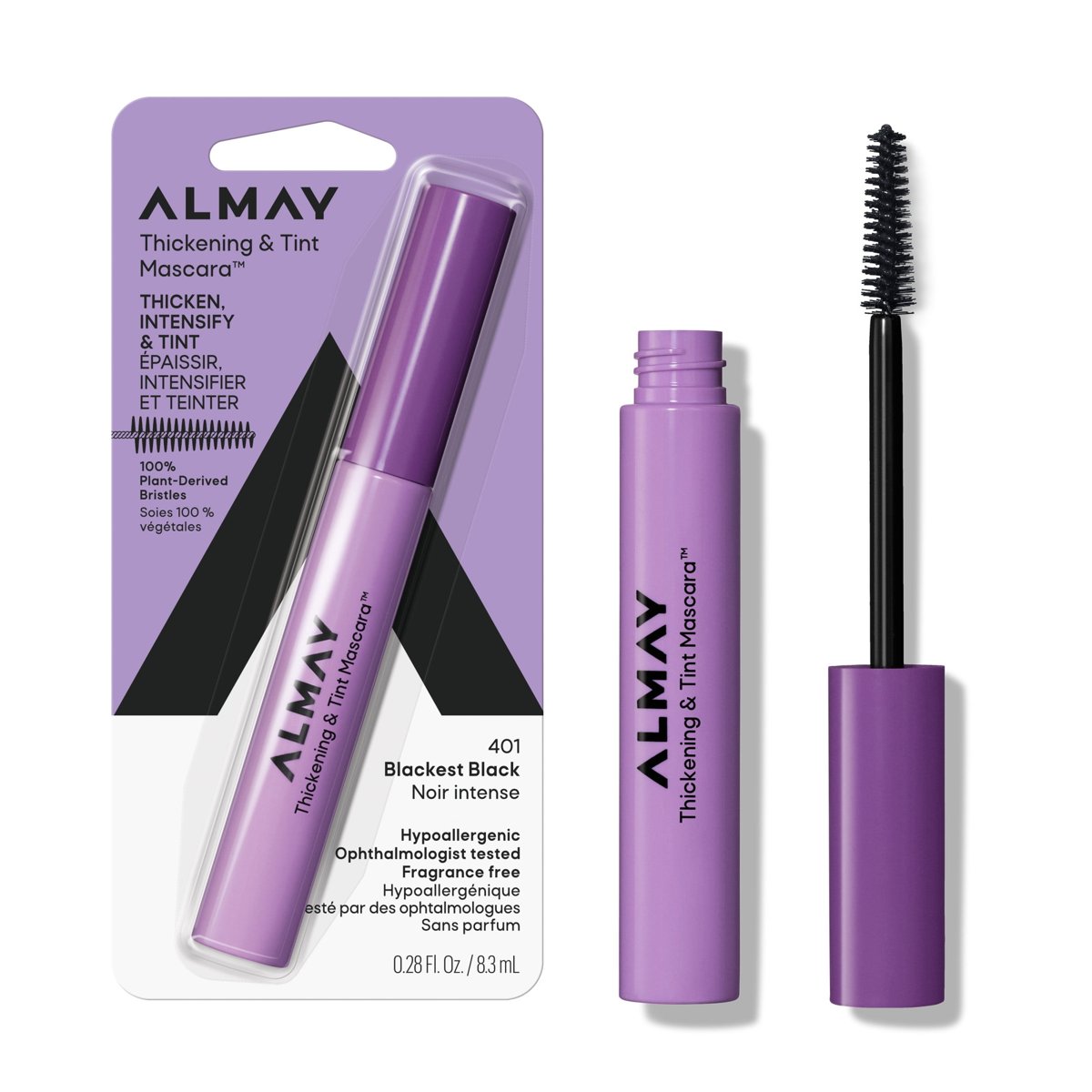 Almay M&aacute;scara De Pesta&ntilde;as Thick & Tint Blackest Black 8.44g image number null