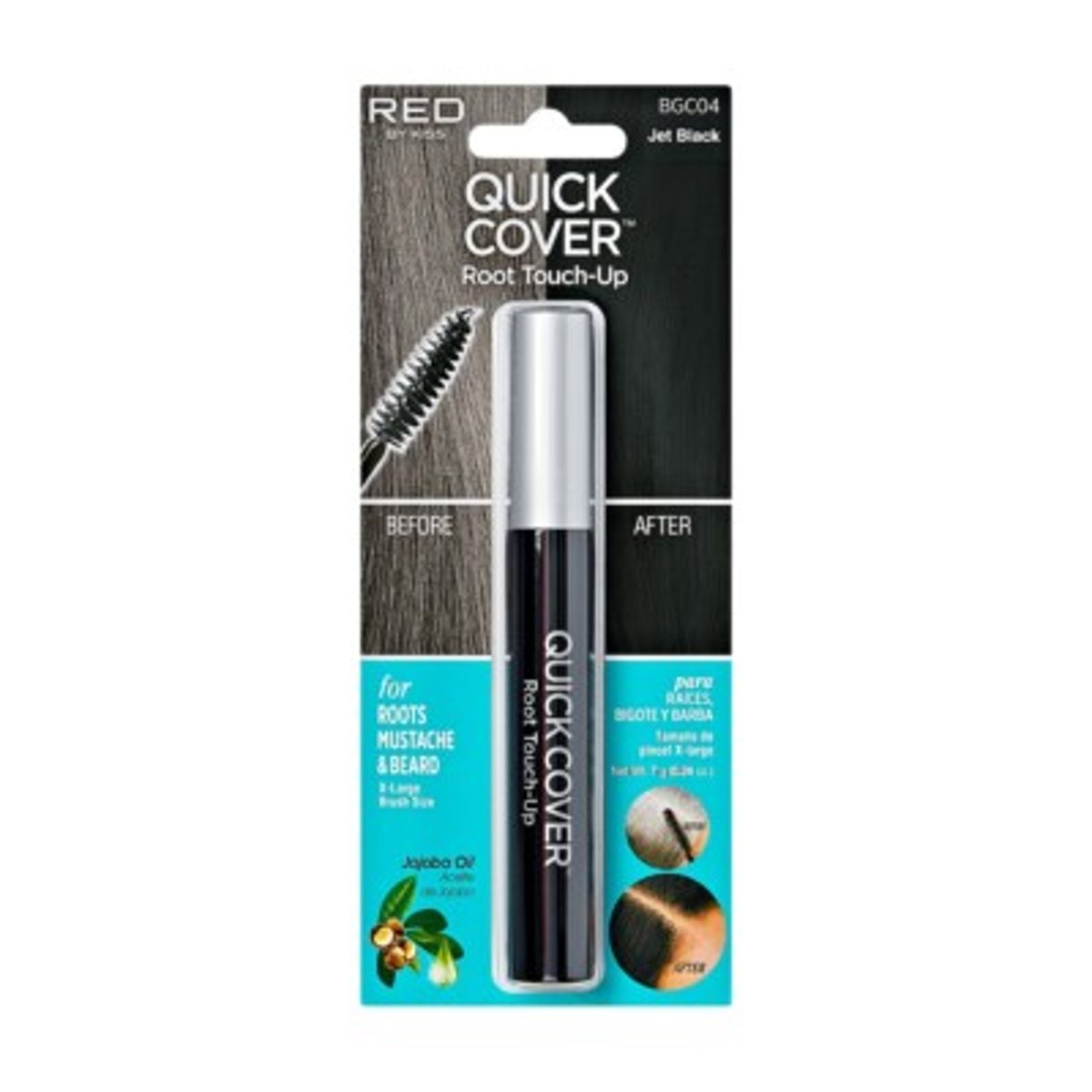 Kiss Tinte Temporal Pincel Cobertura Canas Negro 15ml image number null