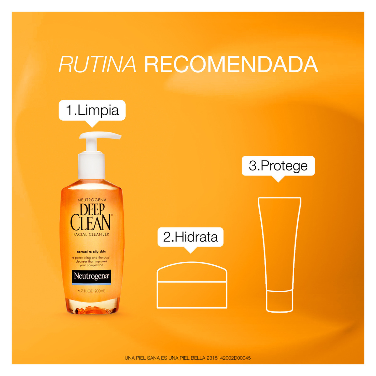 Neutrogena Gel Limpiador Facial Deep Clean 200 Ml image number null