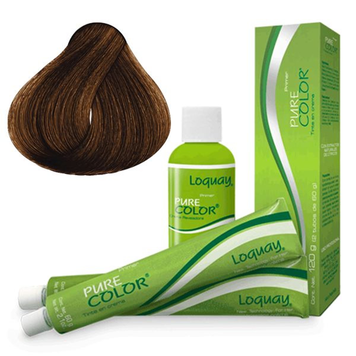 Loquay Tinte Pure Color 4 Casta&ntilde;o Medio Tubos image number null