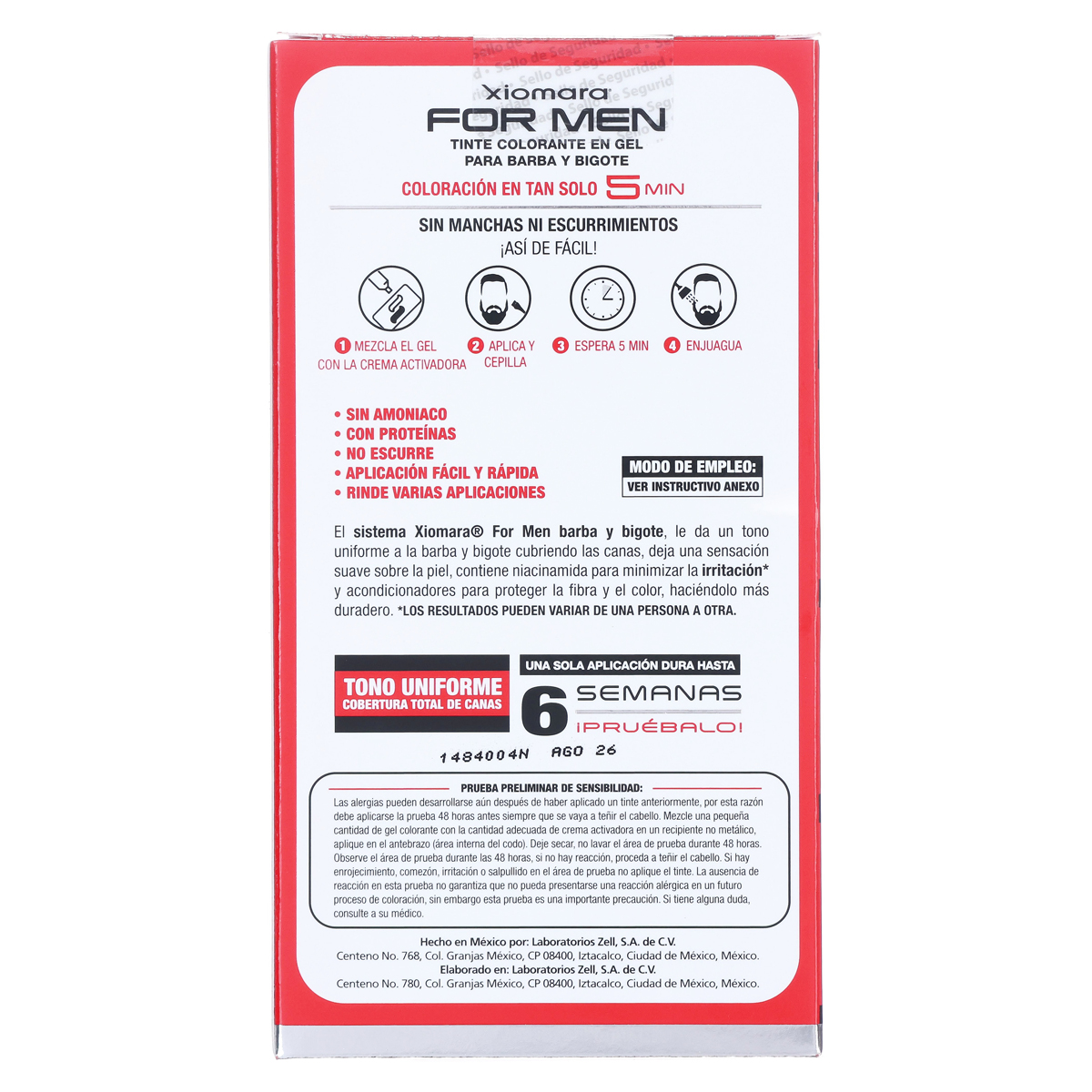 Xiomara For Men Tinte Barba Y Bigote Negro 30g Kit Completo image number null