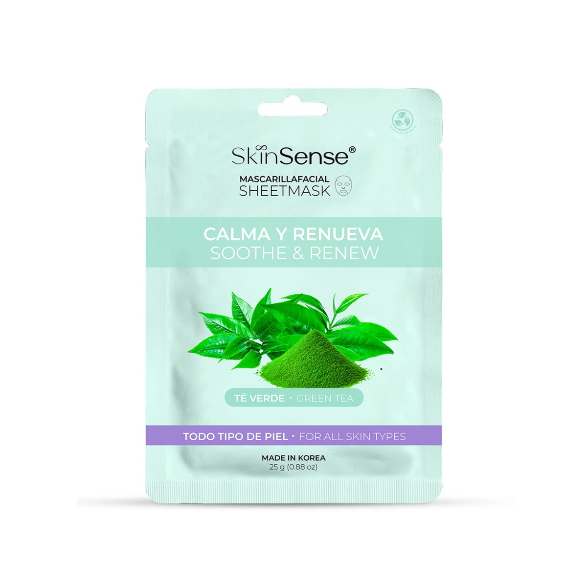 Skin Sense Mascarilla Facial de Tela T&eacute; Verde image number null
