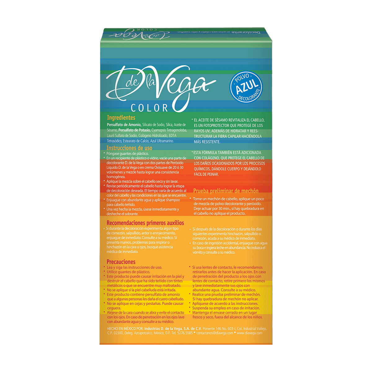 D De La Vega Decolorante En Polvo 50g Aceite De S&eacute;samo Y Col&aacute;geno image number null