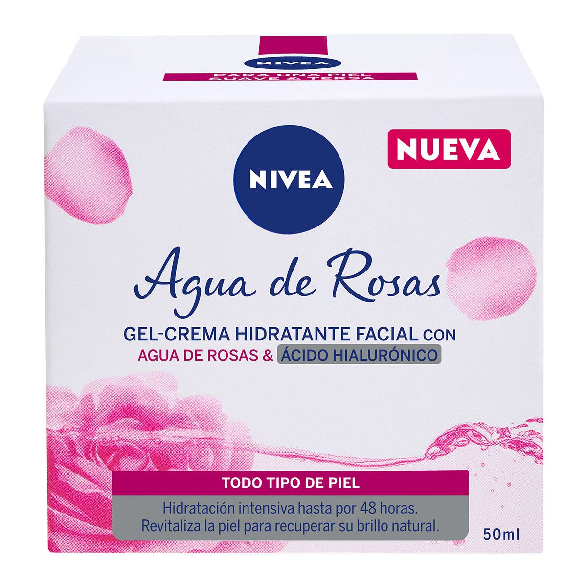 Nivea Gel Crema Hidratante Facial Agua De Rosas 50 Ml image number null