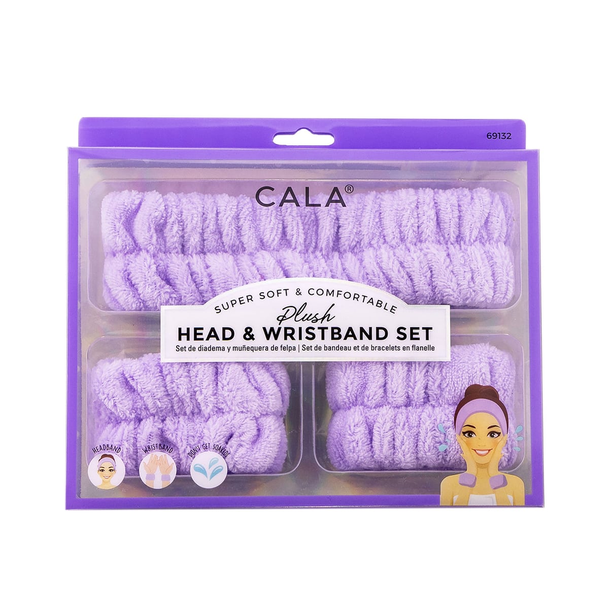 Cala Set Plush Diadema Y Pulsera De Felpa Color Lavanda image number null