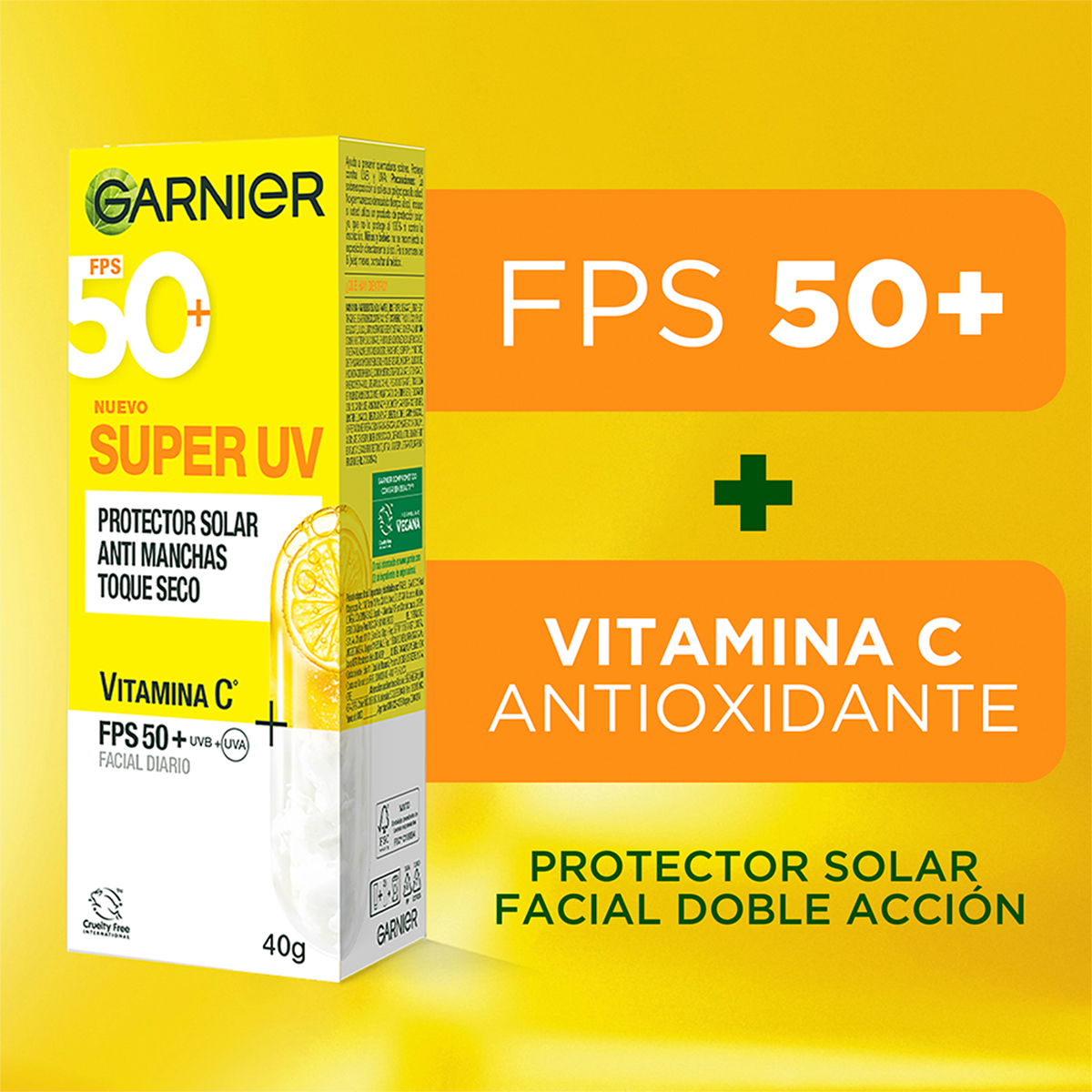 L'or&eacute;al Protector Solar Facial S&uacute;per Uv Toque Seco Mate Garnier 40 Ml image number null