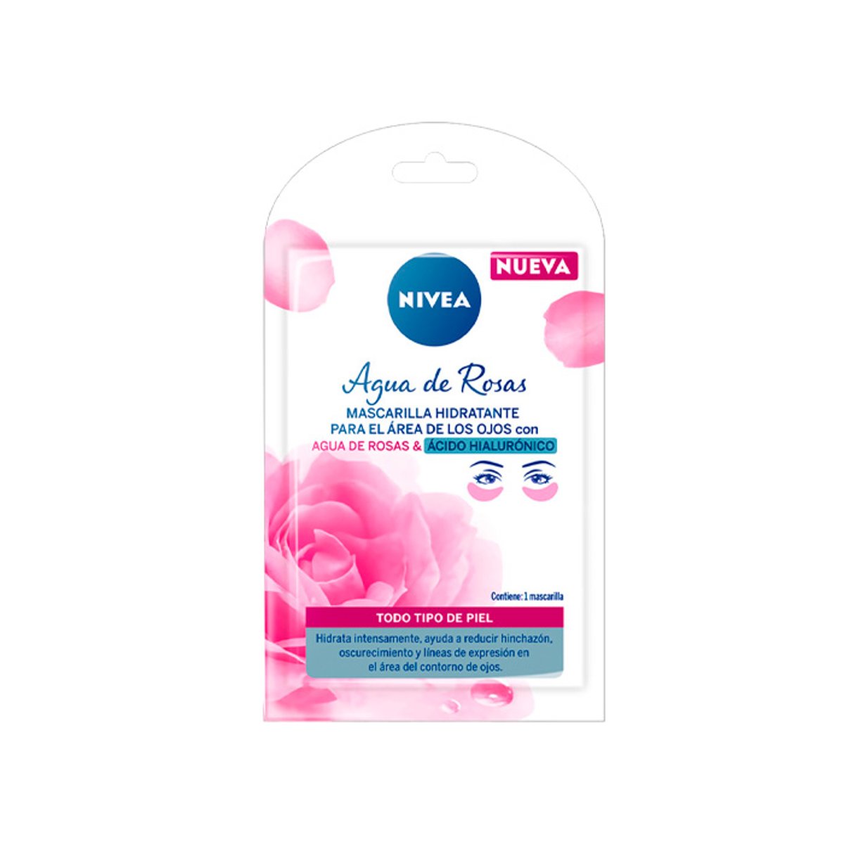 Nivea Mascarilla Ojos Agua De Rosas &Aacute;cido Hialur&oacute;nico 15u image number null