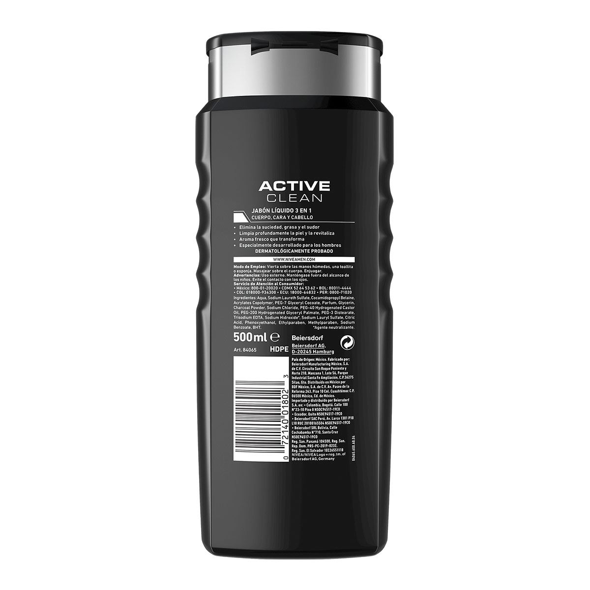 Nivea For Men Shower Active Clean Charcoal 500Ml C image number null