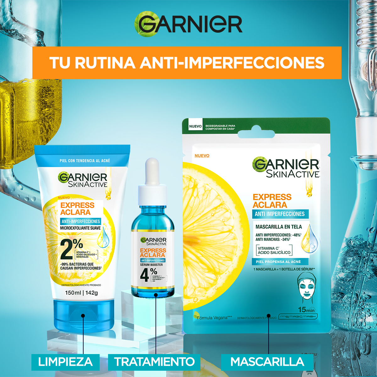 Garnier Skin Active Exfoliante Antiacn&eacute; 150 Ml image number null