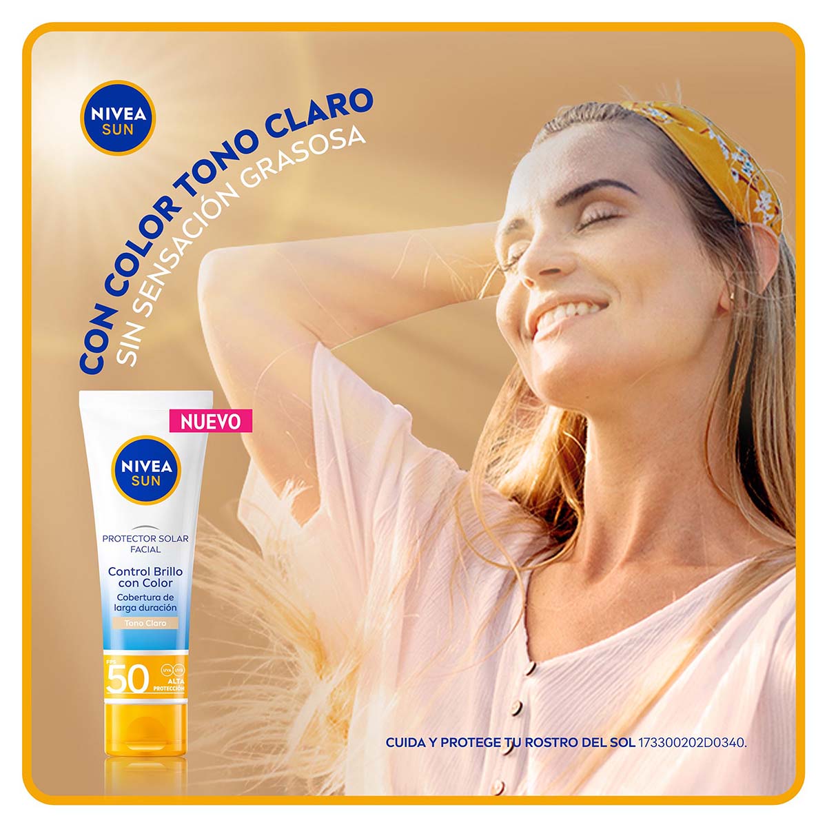 Nivea Protector Solar Facial Control Brillo Tono Claro 50ml image number null