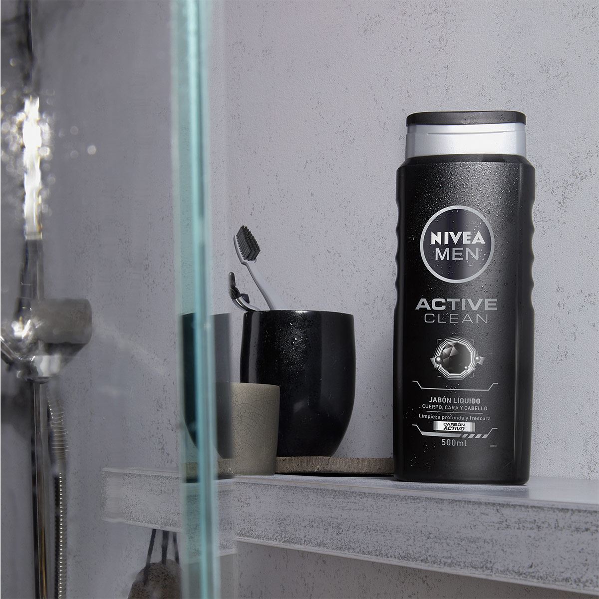 Nivea For Men Shower Active Clean Charcoal 500Ml C image number null