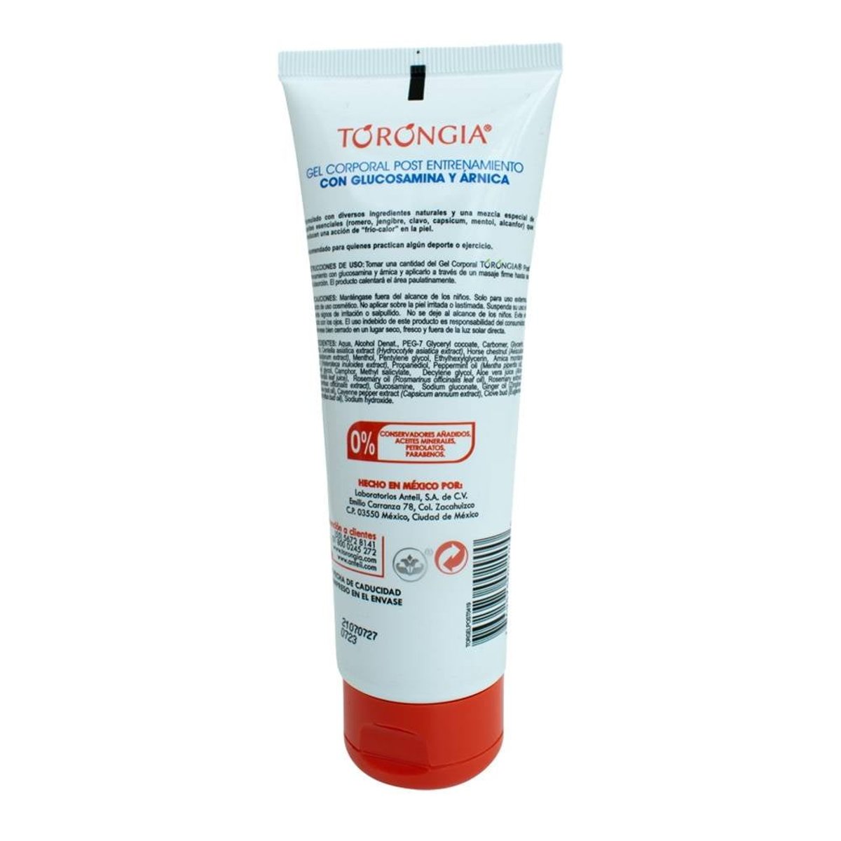 Torongia Gel Corporal Post Entrenamiento 100 G Alivio Muscular image number null