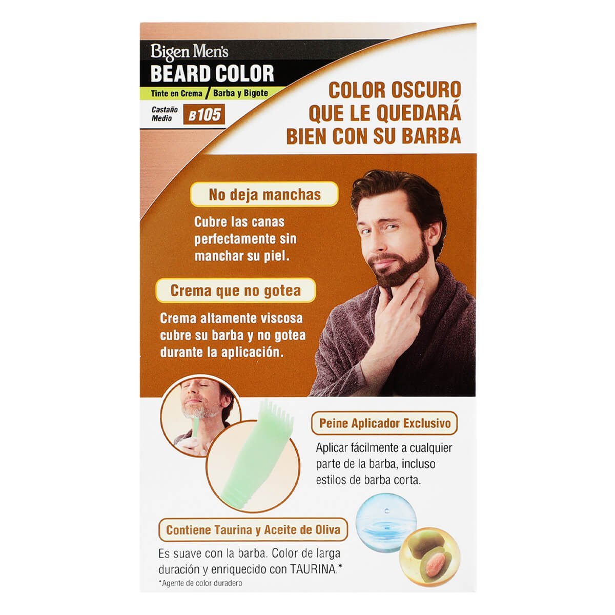 Bigen Coloraci&oacute;n Para Barba Y Bigote Casta&ntilde;o Medio image number null