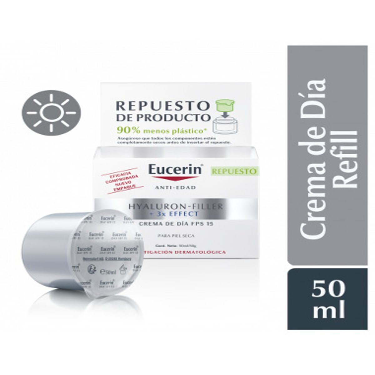 Eucerin Hyaluron Filler Crema D&iacute;a Fps15 Refill 50 Ml image number null