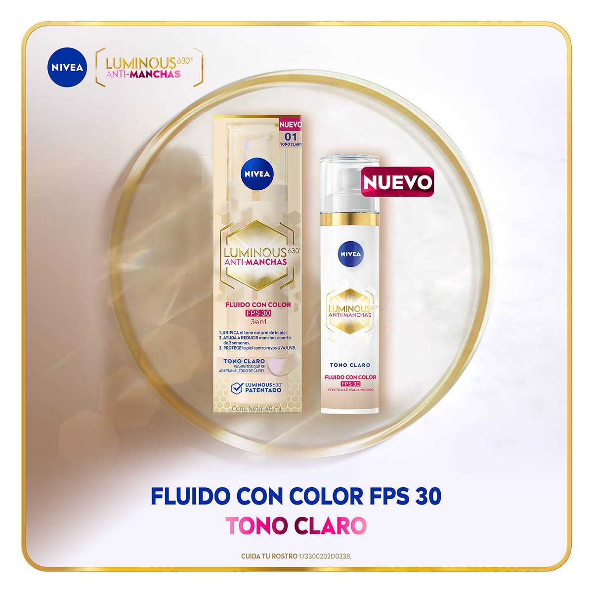 Nivea Luminous 630 Crema Fluido Anti Manchas Tono Claro 40ml image number null