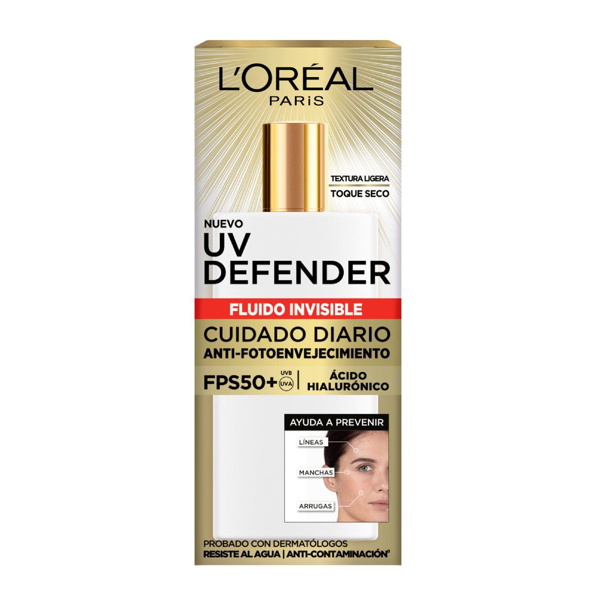 L'oreal Paris Protector Solar Fluid Fps50+ Uv Defender 40 Ml image number null