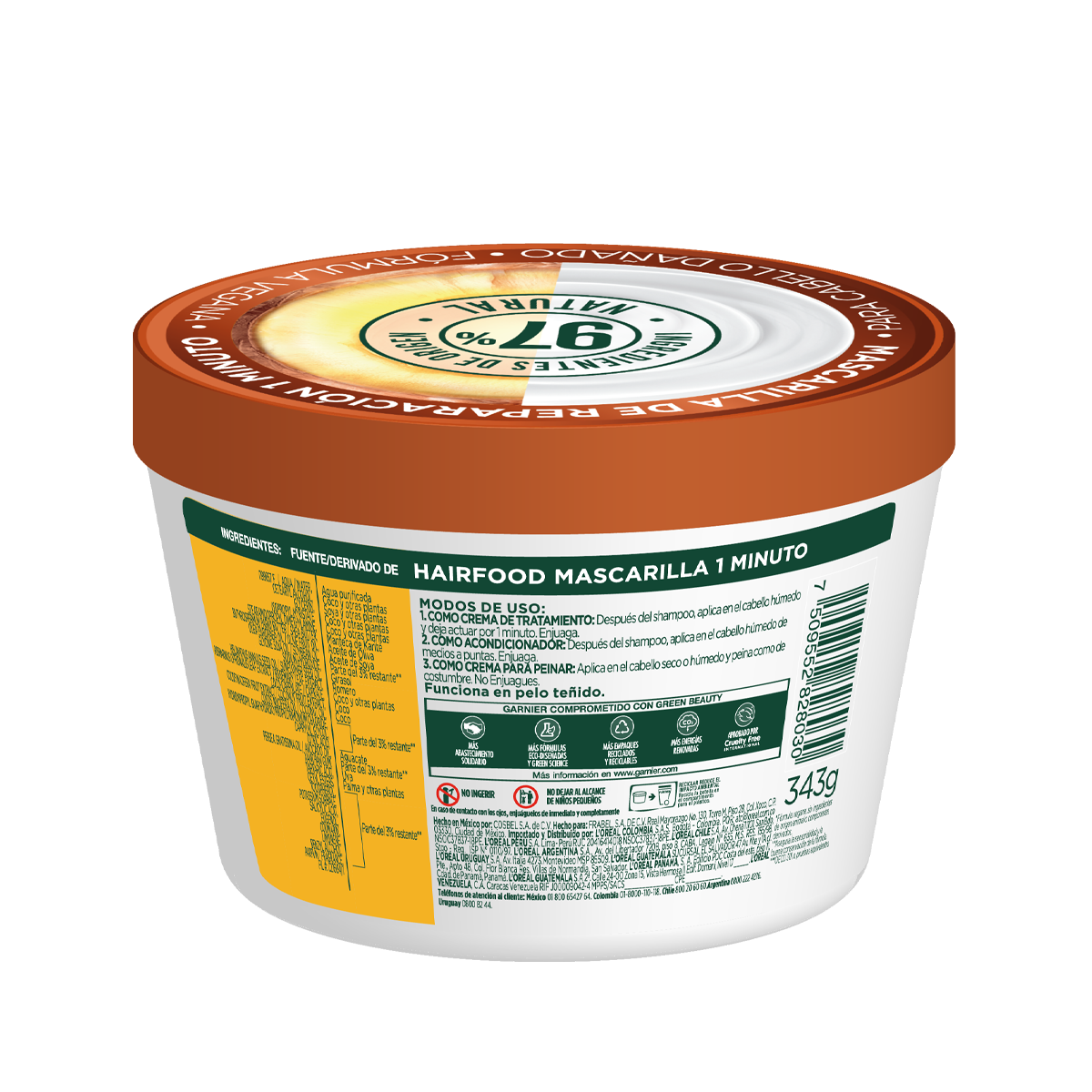 Fructis Mascarilla Capilar Food Coco 350 Ml image number null