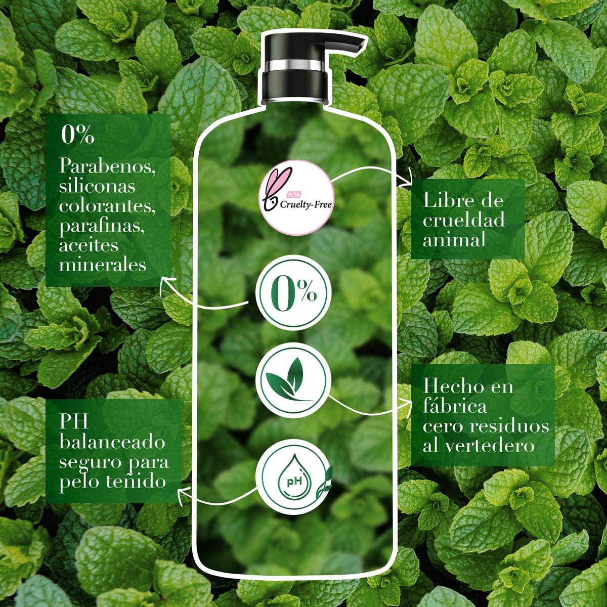 Herbal Essences Shampoo Clarificante Tea Tree 600ml image number null