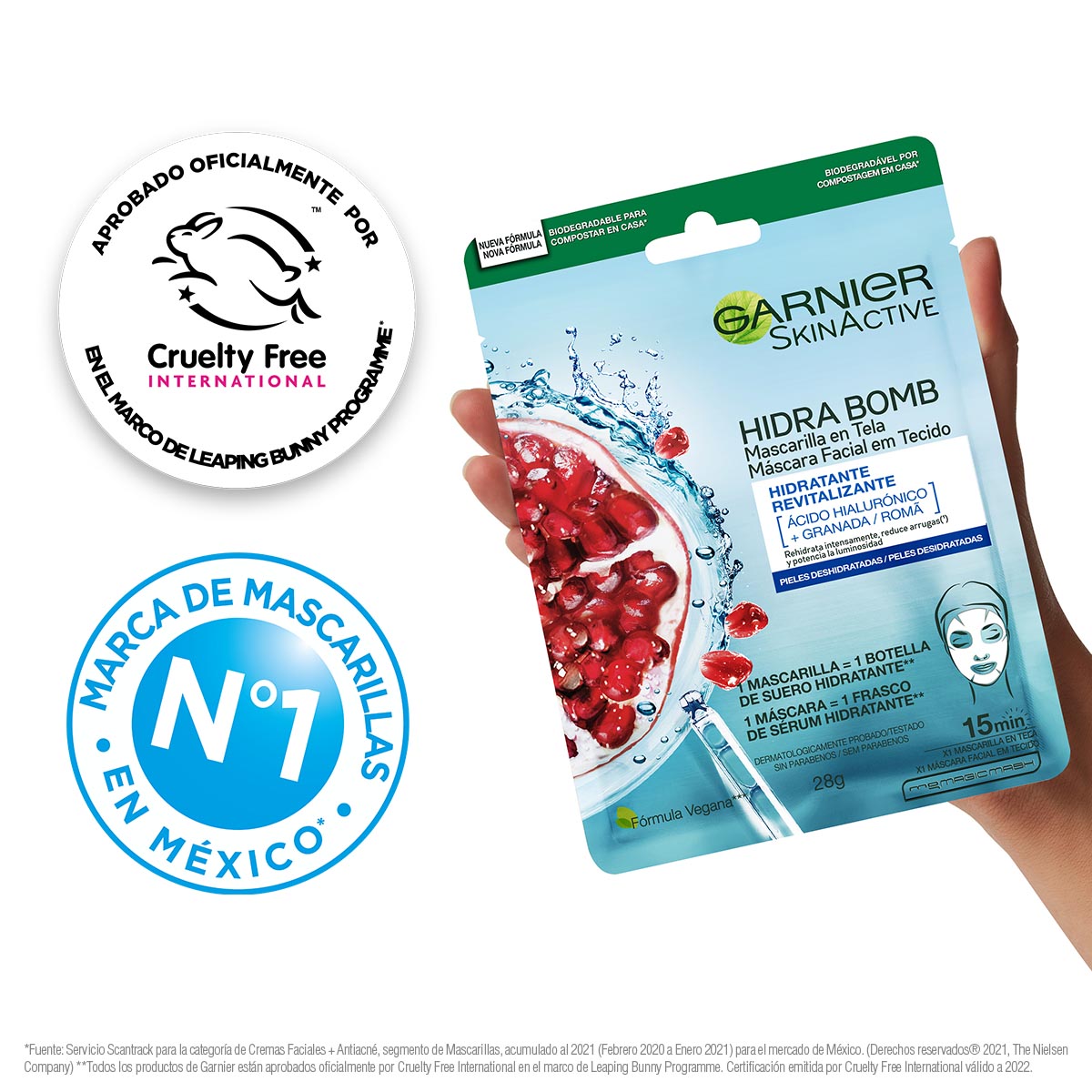 L'or&eacute;al Garnier Skin Active Hidra Bomb Mascarilla Facial Revitalizante Con Granada &Aacute;cido Hialur&oacute;nico De Origen Natural image number null