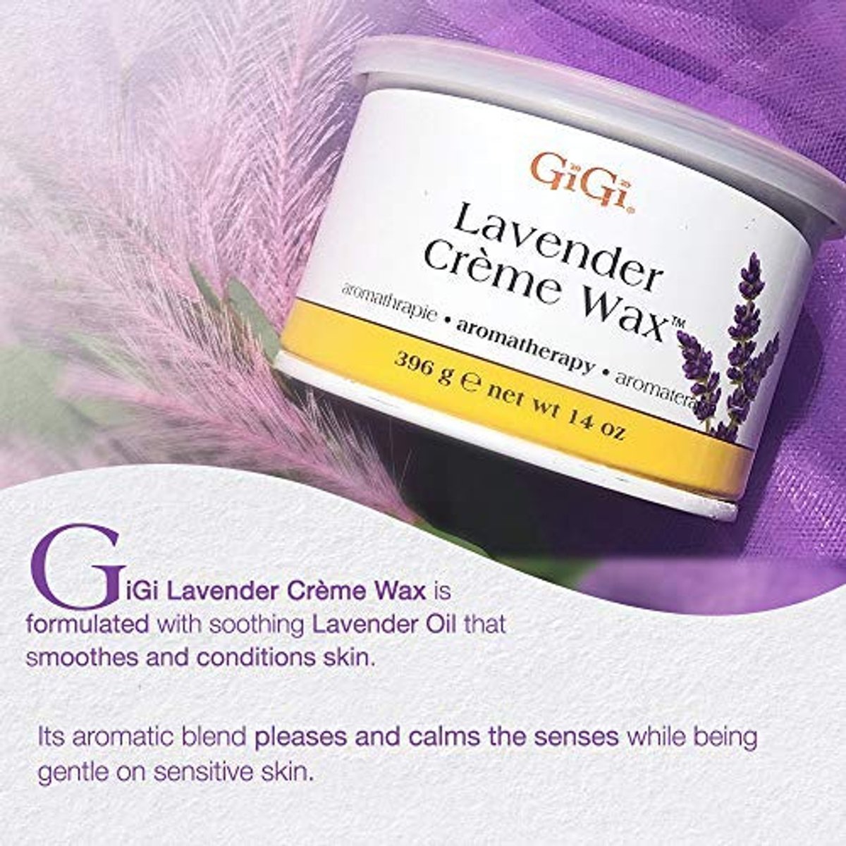Gigi Cera Crema Lavanda Depilatoria 14 Oz Piel Sensible image number null