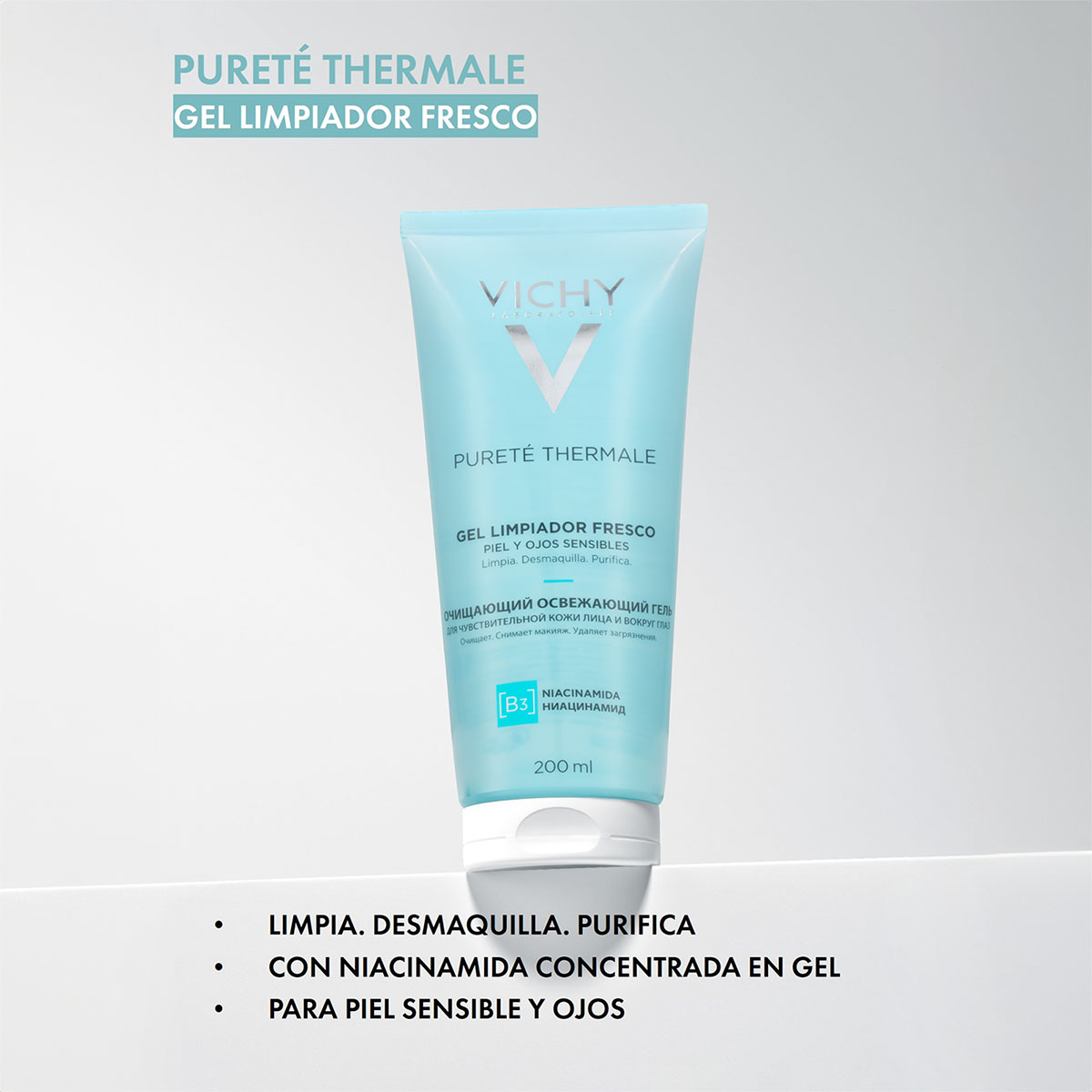 Vichy Gel Limpidor Puret&eacute; Thermale 200 Ml image number null