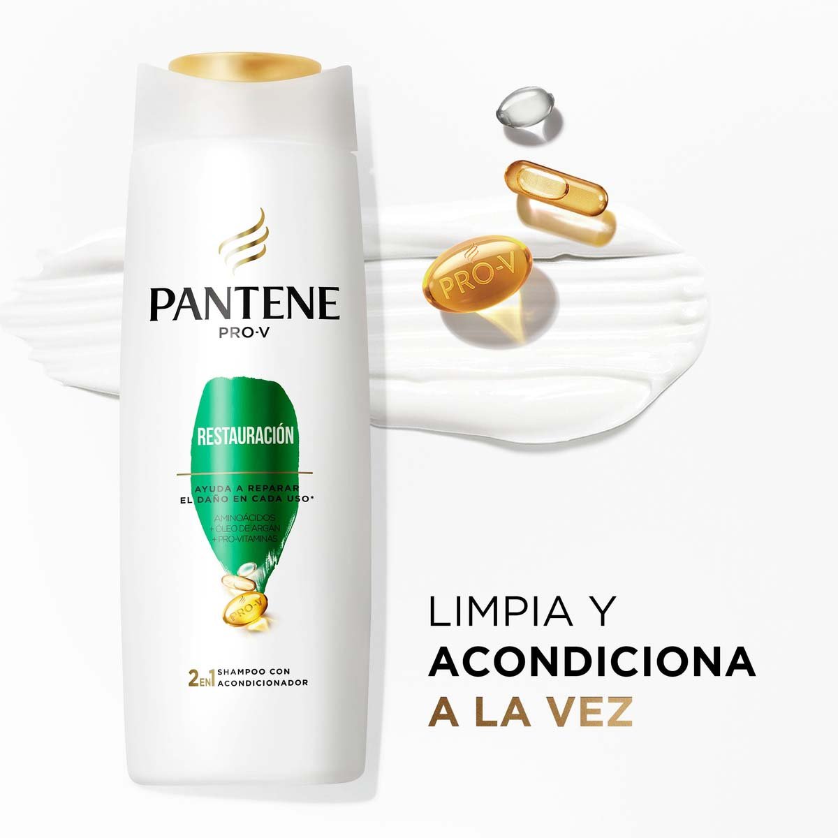 Pantene Shampoo 2 En 1 Restauraci&oacute;n 400ml image number null