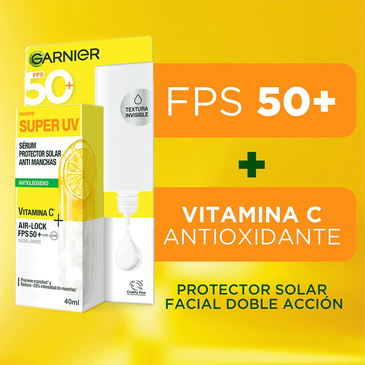 Garnier S&uacute;per Uv Protector Solar Facial Flu&iacute;do Anti Oleosidad Con Vitamina Ml image number null