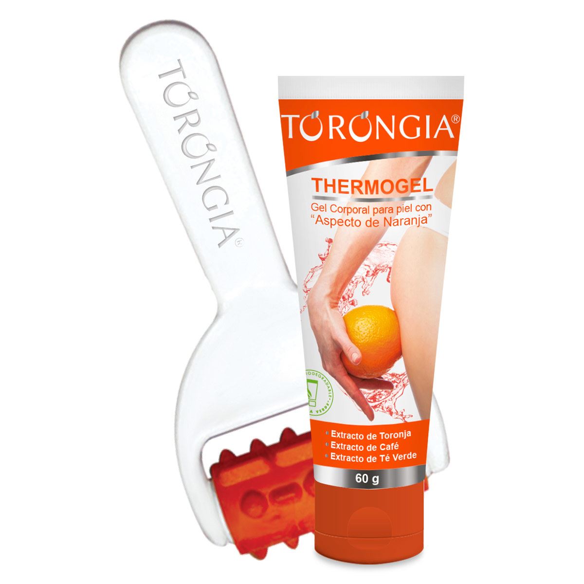 Torongia Kit Thermogel Piel Naranja + Rodillo Masajeador image number null
