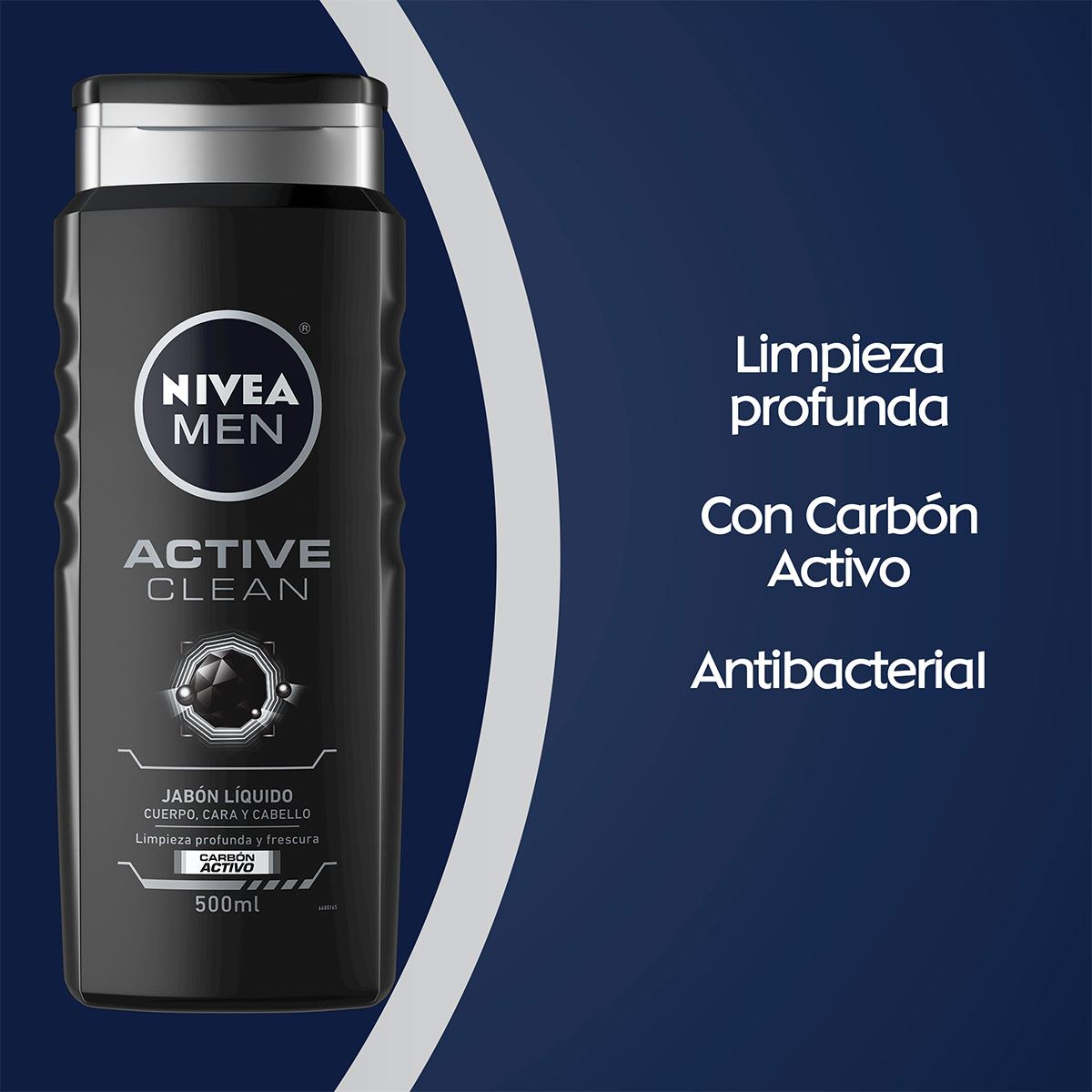 Nivea For Men Shower Active Clean Charcoal 500Ml C image number null