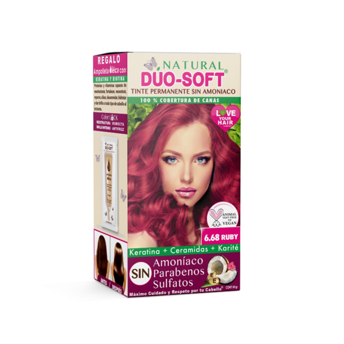 Natural Duo Soft Tinte Permanente Ruby 6.88 Vegano 60g image number null