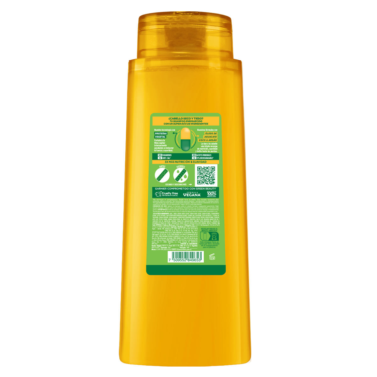 Garnier Fructis Shampoo Recarga Nutritiva 650 Ml image number null