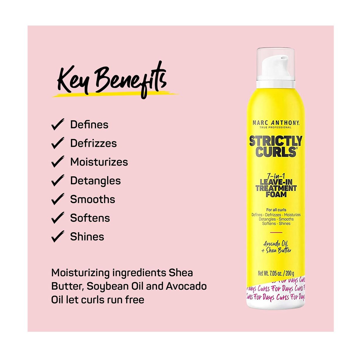 Marc Anthony Espuma De Tratamiento 7 En 1 Perfect Curl Strictly Curls 200 G / 7 Oz image number null