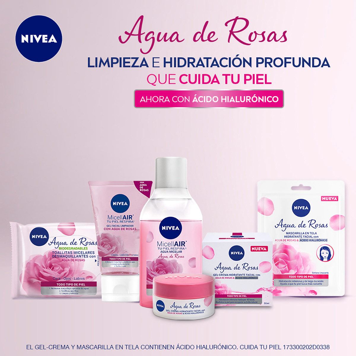 Nivea Gel Crema Hidratante Facial Agua De Rosas 50 Ml image number null