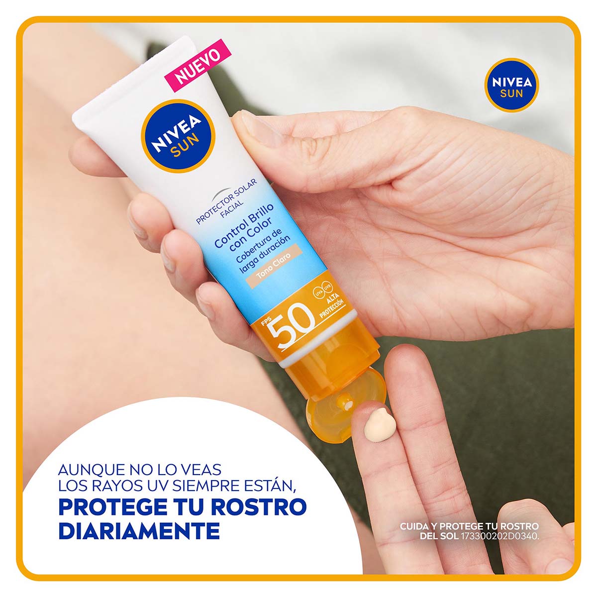 Nivea Protector Solar Facial Control Brillo Tono Claro 50ml image number null