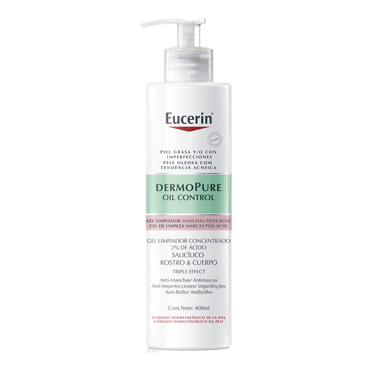 Eucerin Gel Limpiador 3effect Dermopure Anti Manchas Para Piel Grasa De 400 Ml image number null