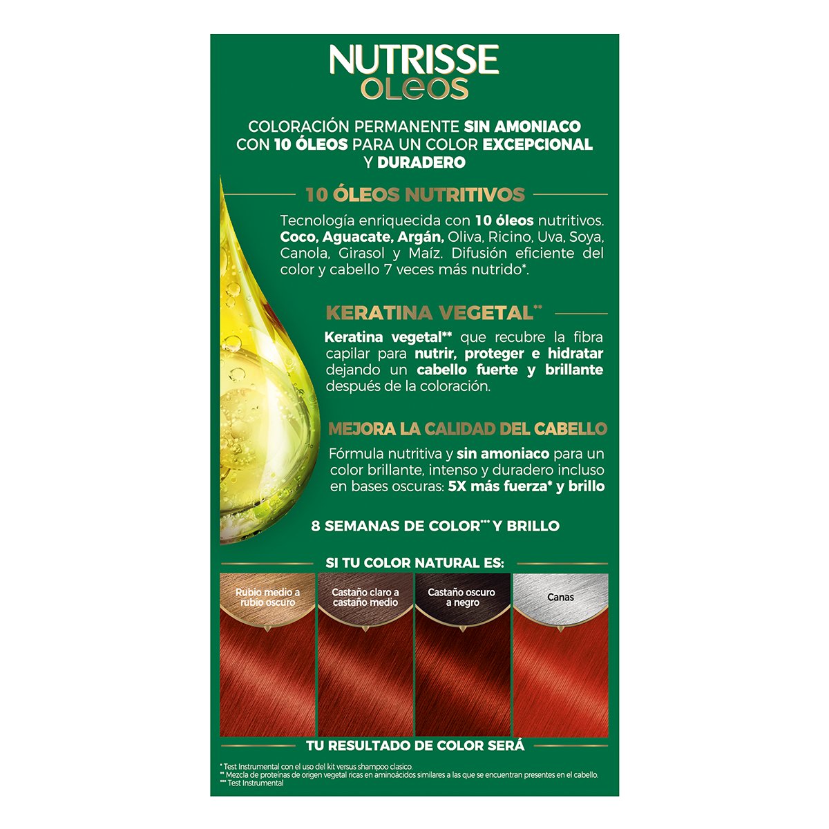 Nutrie Oleos Garnier Tinte Capilar 7.64 Rojos image number null