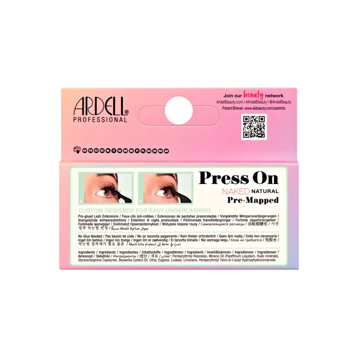Ardell Pesta&ntilde;as Postizas Press On Pre Mapped Pre Glued Underlash image number null