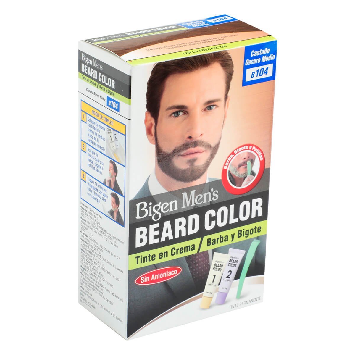 Bigen Coloraci&oacute;n Para Barba Y Bigote Casta&ntilde;o Oscuro Medio Bigen image number null