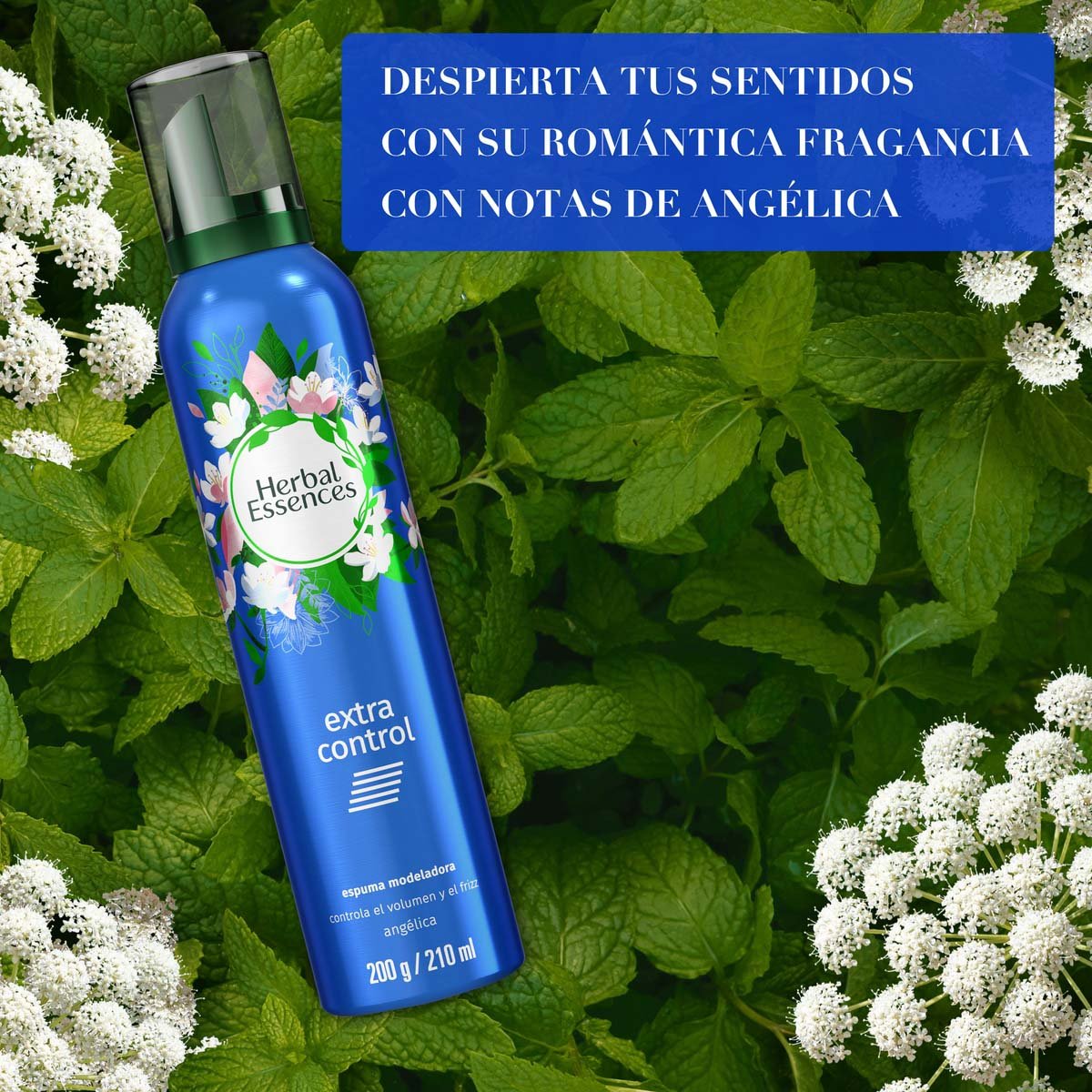 Herbal Essences Mousse Extra Control Fijaci&oacute;n Fuerte 200g image number null