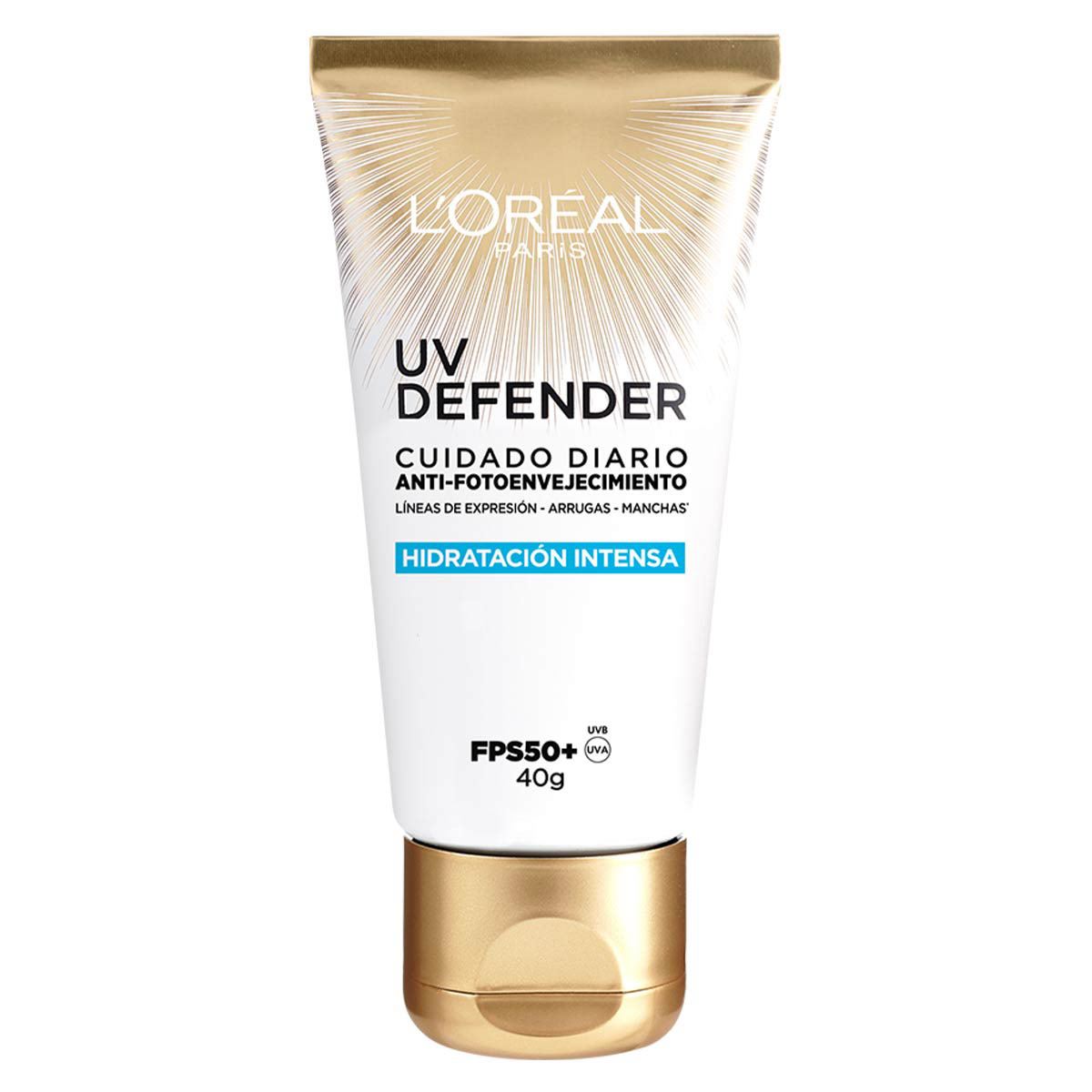 L'or&eacute;al Paris Bloqueador Solar Fps 50+ Uv Defender Hidrataci&oacute;n Intensa 40 Ml image number null