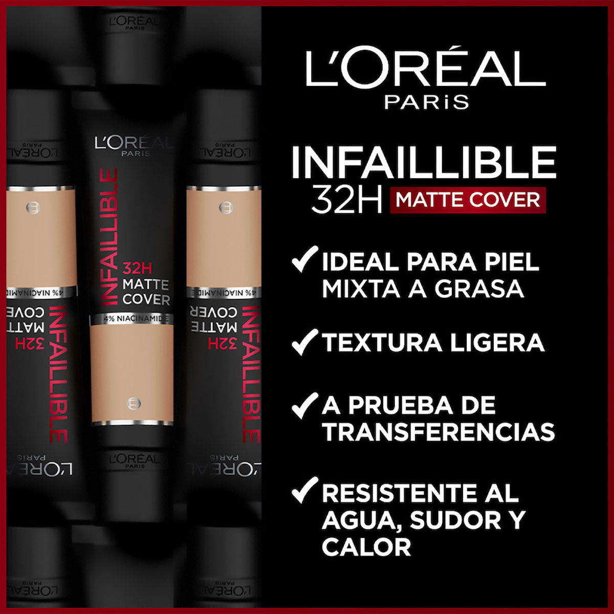 L'Or&eacute;al Base de Maquillaje L&iacute;quida Infalible Matte 32h image number null