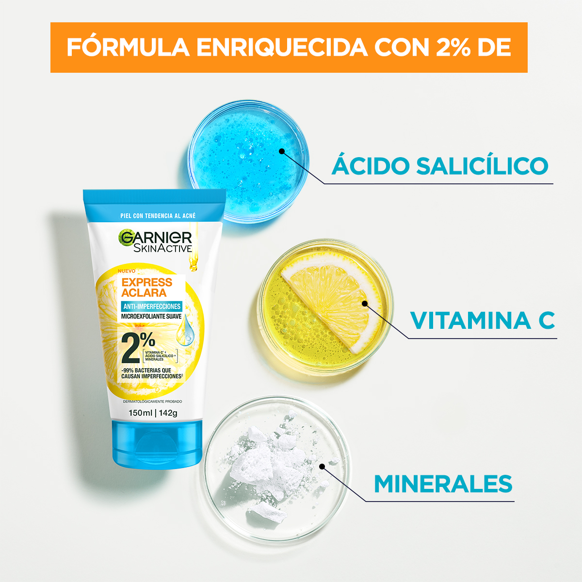 Garnier Skin Active Exfoliante Antiacn&eacute; 150 Ml image number null